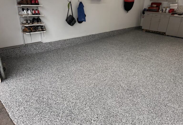 Epoxy Floors in Garage Domino Flake Suffield CT