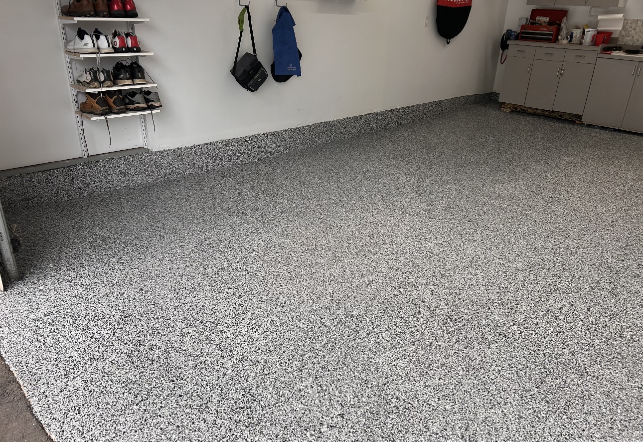 Epoxy Floors in Garage Domino Flake Suffield CT