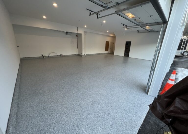 Garage Epoxy Floor with Moisture Barrier in Manchester CT